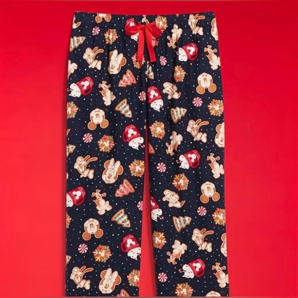 Old Navy Navy Holiday Character Pajama Pants with Red Tie